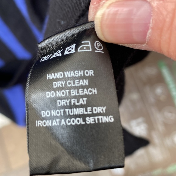 Cynthia rowley medium/large button down cardigan striped front (purple/blk) - Picture 3 of 6